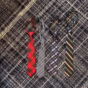 Place Kids Tie Set - Red, Blue, Gray, Green